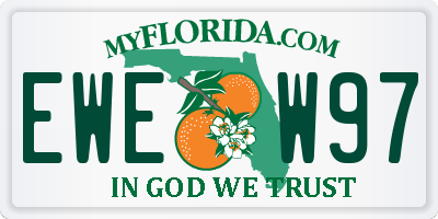 FL license plate EWEW97