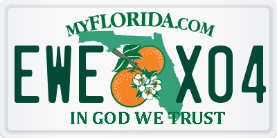 FL license plate EWEX04
