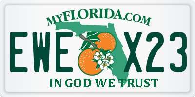 FL license plate EWEX23