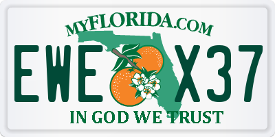 FL license plate EWEX37
