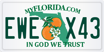 FL license plate EWEX43