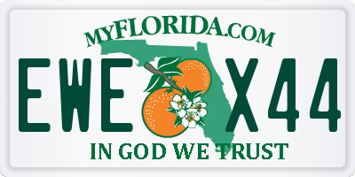 FL license plate EWEX44