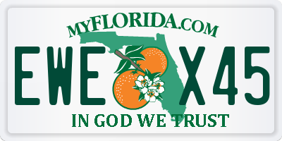 FL license plate EWEX45