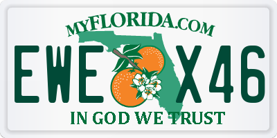 FL license plate EWEX46