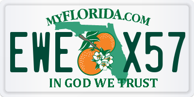 FL license plate EWEX57