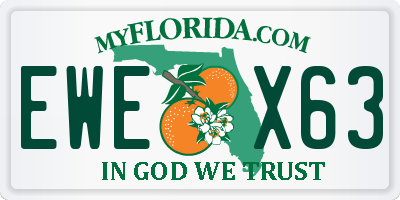 FL license plate EWEX63