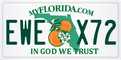 FL license plate EWEX72