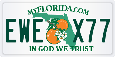 FL license plate EWEX77