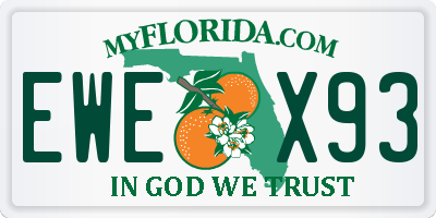 FL license plate EWEX93