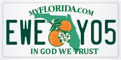 FL license plate EWEY05