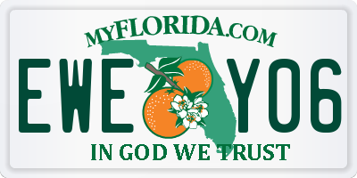 FL license plate EWEY06