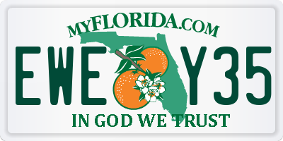 FL license plate EWEY35