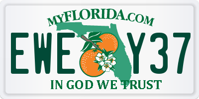 FL license plate EWEY37