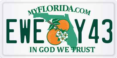 FL license plate EWEY43