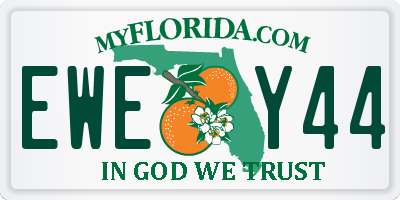 FL license plate EWEY44