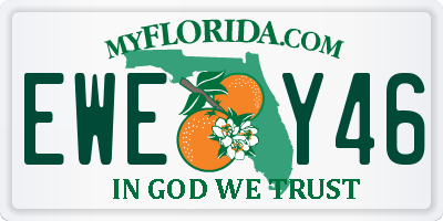 FL license plate EWEY46