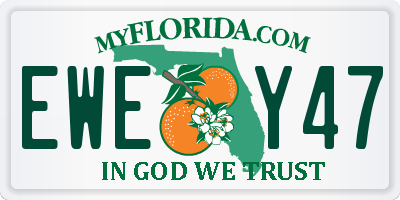 FL license plate EWEY47