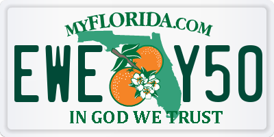 FL license plate EWEY50