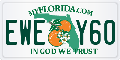 FL license plate EWEY60