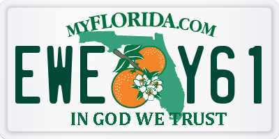 FL license plate EWEY61