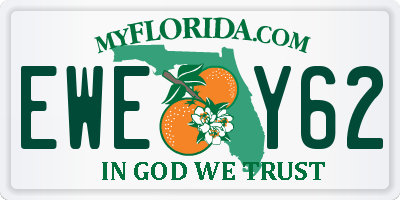 FL license plate EWEY62