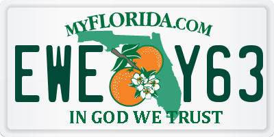 FL license plate EWEY63