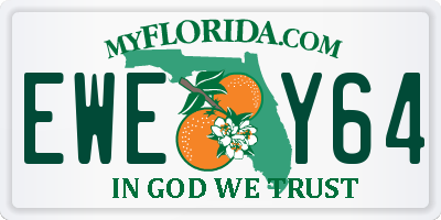 FL license plate EWEY64