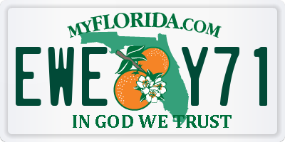 FL license plate EWEY71
