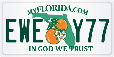 FL license plate EWEY77