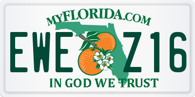 FL license plate EWEZ16
