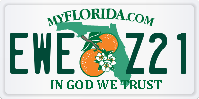 FL license plate EWEZ21