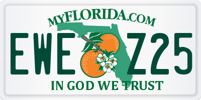 FL license plate EWEZ25