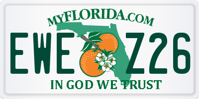 FL license plate EWEZ26