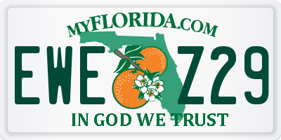 FL license plate EWEZ29
