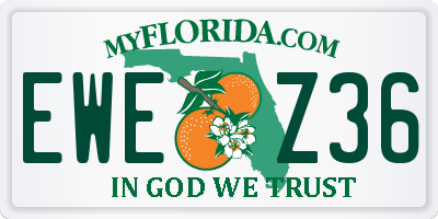 FL license plate EWEZ36