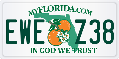 FL license plate EWEZ38