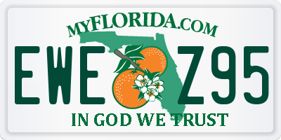 FL license plate EWEZ95