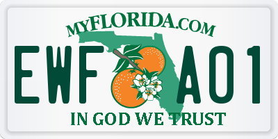 FL license plate EWFA01