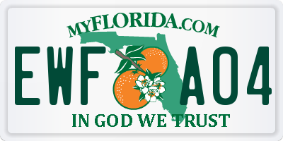 FL license plate EWFA04