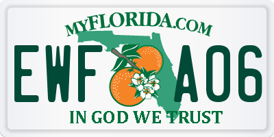 FL license plate EWFA06