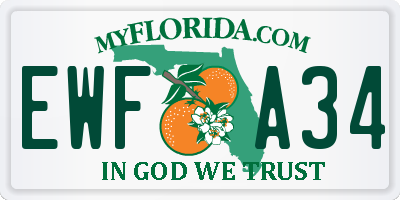 FL license plate EWFA34