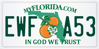 FL license plate EWFA53