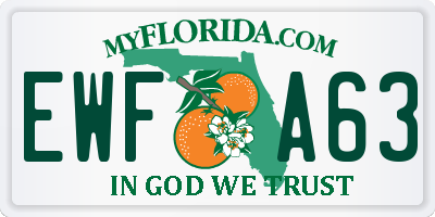 FL license plate EWFA63