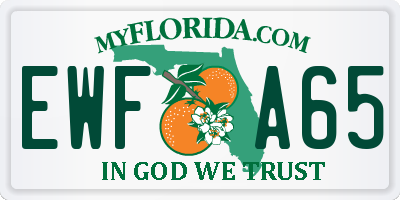 FL license plate EWFA65