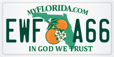 FL license plate EWFA66