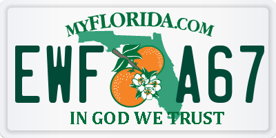 FL license plate EWFA67
