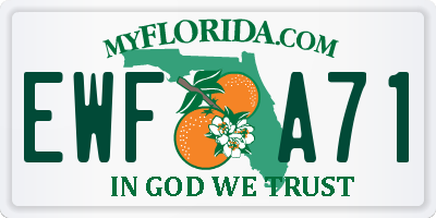 FL license plate EWFA71