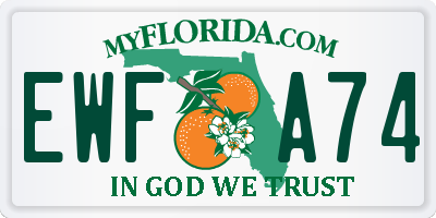 FL license plate EWFA74