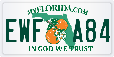 FL license plate EWFA84