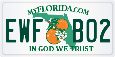 FL license plate EWFB02